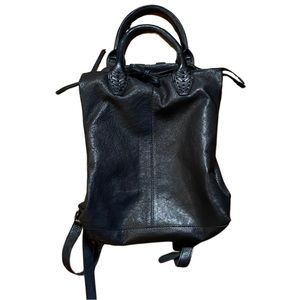 Free People Convertible Backpack Tote Bag Black